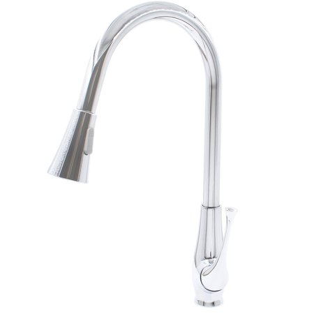 NOVATTO Single Lever Pull-down Kitchen Faucet, Chrome Finish NKF-H24CH